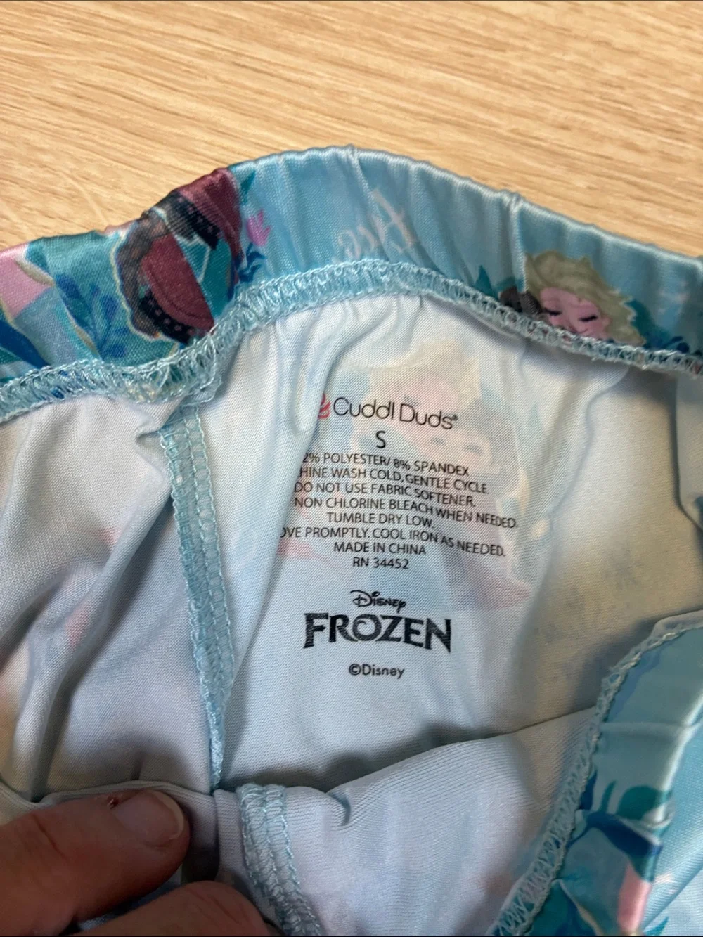 Cuddl Duds Long Underwear Disney Frozen Pajama Set Long Sleeve Top & Pants